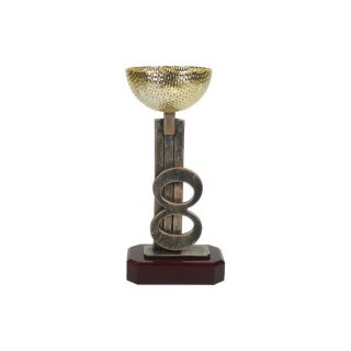 Award-Cup H=275mm auf Holzsackel, Gravur im Preis enthalten.