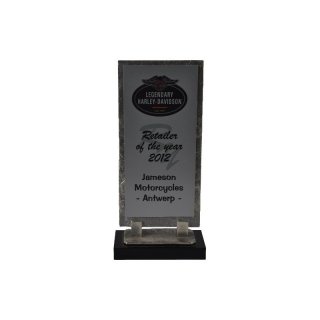Award-Metall-Trophe H=240mm Aufdruck nach Wunsch, Gravur im Preis enthalten.