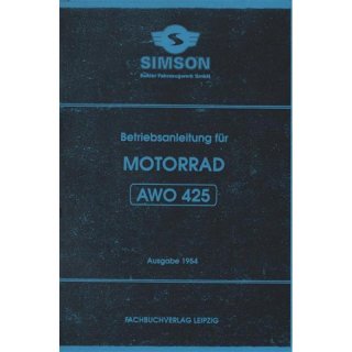 BETRIEBSANLEITUNG Simson AWO 425