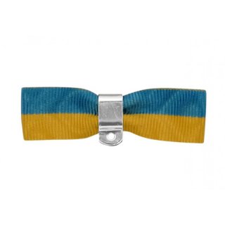 Bandschleife Blau-Gelb ca. 45 x 15 mm