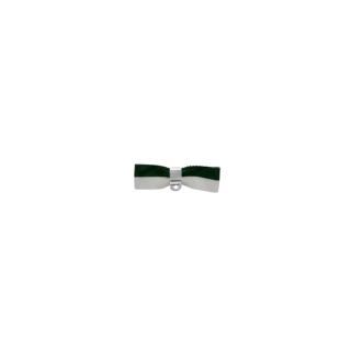 Bandschleife Petrol-Wei  ca. 45 x 15 mm