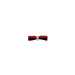 Bandschleife Rot-Schwarz  ca. 45 x 15 mm