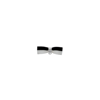 Bandschleife Schwarz-Wei ca. 45 x 15 mm