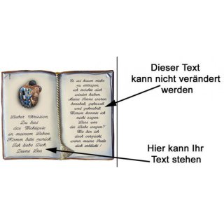 Buch Spruch komm zurück 27x22cm personalisierbar
