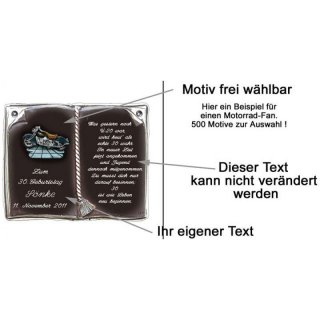Buch mit Spruch zum 30. Geburtstag 27x22 cm personalisierbar