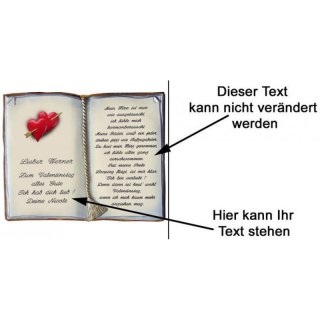 Buch zum Valentinstag 27x22 cm personalisierbar 