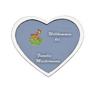 Das Namensschild Decoramic ist in drei Gren lieferbar. Motiv Reh Bambi