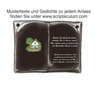 Decoramic Keramikbuch Braun, Motiv Haus mit Baum