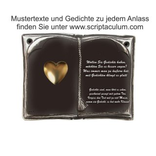 Decoramic Keramikbuch Braun, Motiv Herz Gold