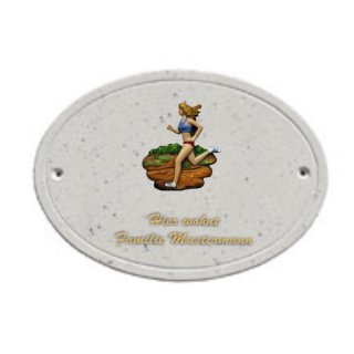 Decoramic Oval Granitgrau, Motiv Joggerin