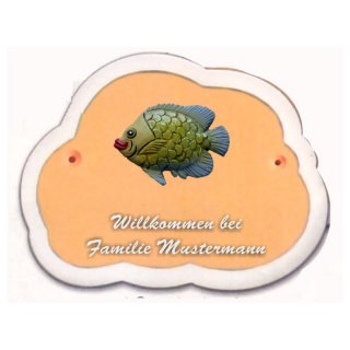 Decoramic Wolkentraum 624 Toskana, Motiv Fisch bunt