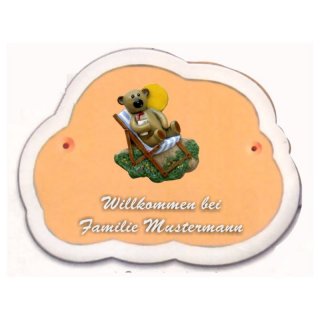 Decoramic Wolkentraum 624 Toskana, Motiv Teddy Liegestuhl Sonne