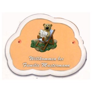 Decoramic Wolkentraum 624 Toskana, Motiv Teddy Liegestuhl rechts