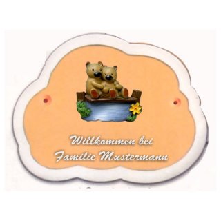 Decoramic Wolkentraum 624 Toskana, Motiv Teddy auf Steg