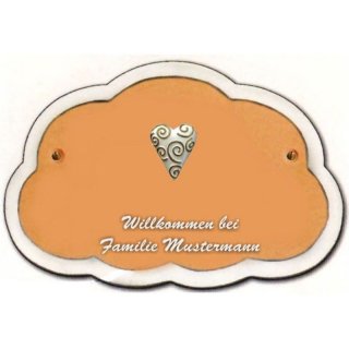 Decoramic Wolkentraum 626 Toskana, Motiv Herz Kringel weiss