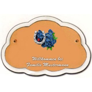 Decoramic Wolkentraum 626 Toskana, Motiv Hufeisen Blumen Glück