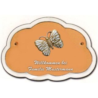 Decoramic Wolkentraum 626 Toskana, Motiv Schmetterling weiß