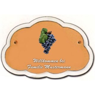 Decoramic Wolkentraum 626 Toskana, Motiv Weintrauben blau