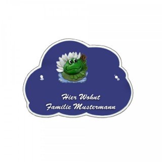 Decoramic Wolkentraum Blau, Motiv Frosch Vater Familie