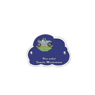 Decoramic Wolkentraum Blau, Motiv Oldtimer