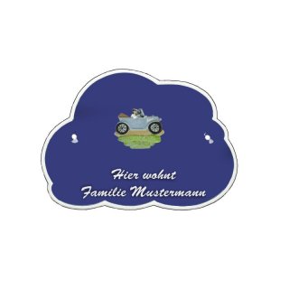 Decoramic Wolkentraum Blau, Motiv Oldtimer