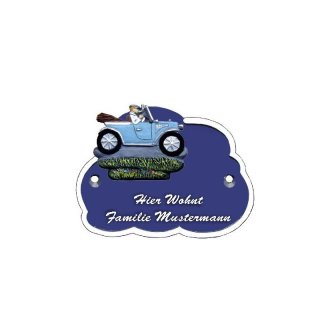 Decoramic Wolkentraum Blau, Motiv Oldtimer