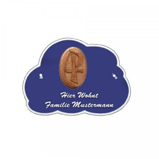 Decoramic Wolkentraum Blau, Motiv Pax bronze