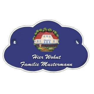 Decoramic Wolkentraum Blau, Motiv Worpsweder Bahnhof