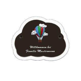 Decoramic Wolkentraum Braun, Motiv Ballonfahren