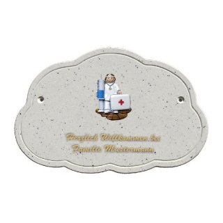 Decoramic Wolkentraum Granitgrau, Motiv Arzt