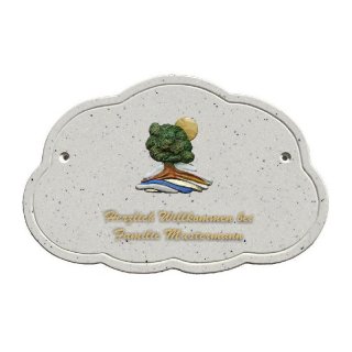 Decoramic Wolkentraum Granitgrau, Motiv Baum Sonne