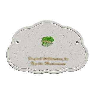 Decoramic Wolkentraum Granitgrau, Motiv Chamleon