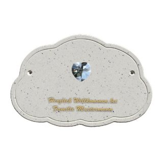 Decoramic Wolkentraum Granitgrau, Motiv Diamantherz