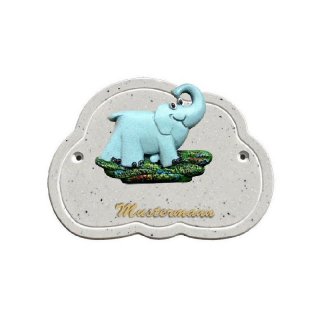Decoramic Wolkentraum Granitgrau, Motiv Elefant