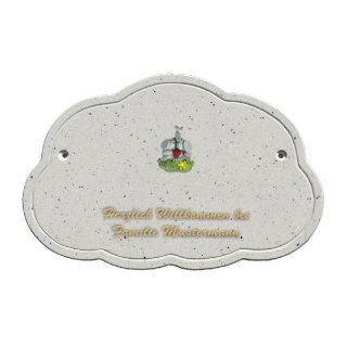 Decoramic Wolkentraum Granitgrau, Motiv Elefanten Herz