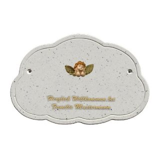 Decoramic Wolkentraum Granitgrau, Motiv Engel Putte