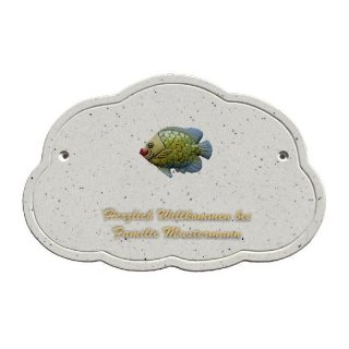 Decoramic Wolkentraum Granitgrau, Motiv Fisch bunt