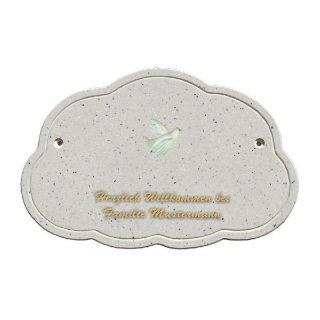Decoramic Wolkentraum Granitgrau, Motiv Friedenstaube
