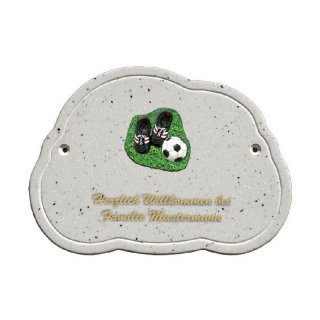 Decoramic Wolkentraum Granitgrau, Motiv Fussball