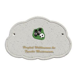 Decoramic Wolkentraum Granitgrau, Motiv Fussball