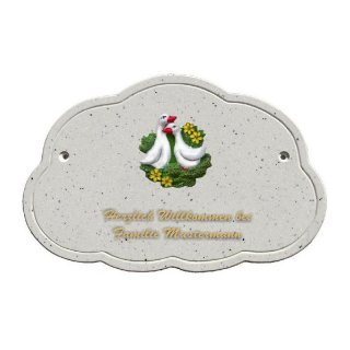 Decoramic Wolkentraum Granitgrau, Motiv Gnse