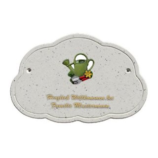 Decoramic Wolkentraum Granitgrau, Motiv Giesskanne