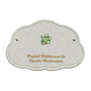 Decoramic Wolkentraum Granitgrau, Motiv Giesskanne