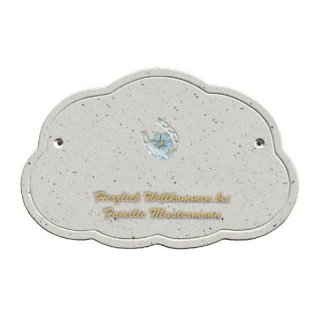 Decoramic Wolkentraum Granitgrau, Motiv Hufeisen Blte