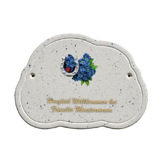 Decoramic Wolkentraum Granitgrau, Motiv Hufeisen Blumen Glck