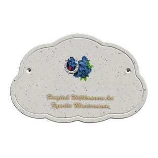 Decoramic Wolkentraum Granitgrau, Motiv Hufeisen Blumen Glck