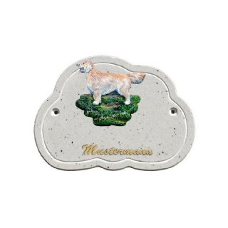 Decoramic Wolkentraum Granitgrau, Motiv Hund Retriever