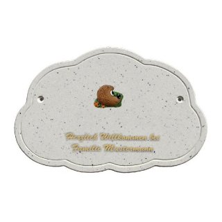 Decoramic Wolkentraum Granitgrau, Motiv Igel Vater Familie