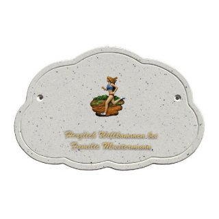 Decoramic Wolkentraum Granitgrau, Motiv Joggerin