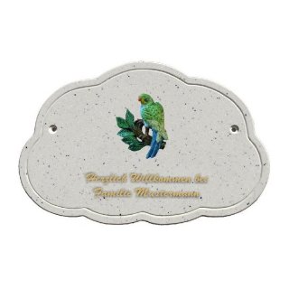 Decoramic Wolkentraum Granitgrau, Motiv Kanarienvogel